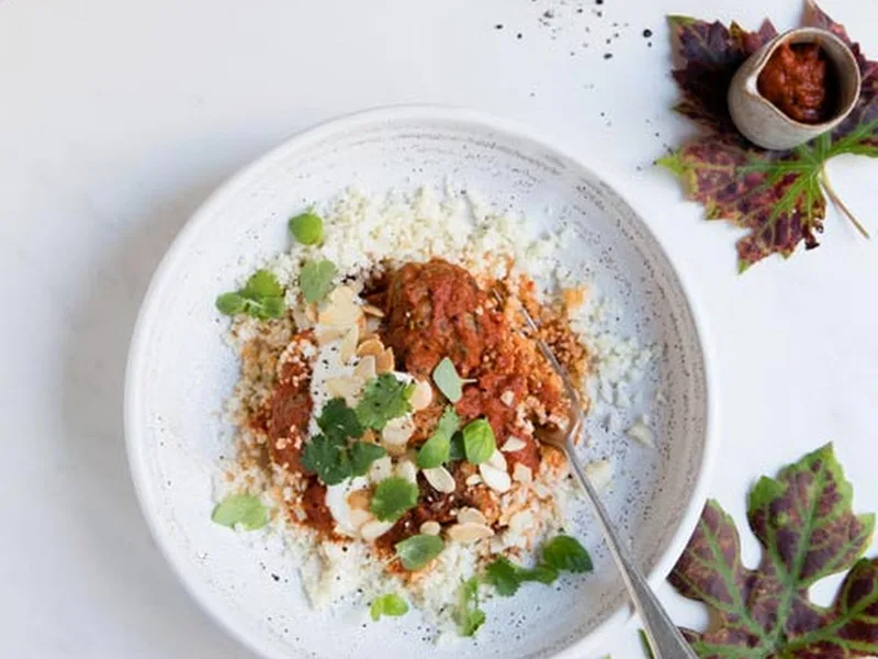 Spiced Ground Beef and Pork Meatballs in Tomato Sauce