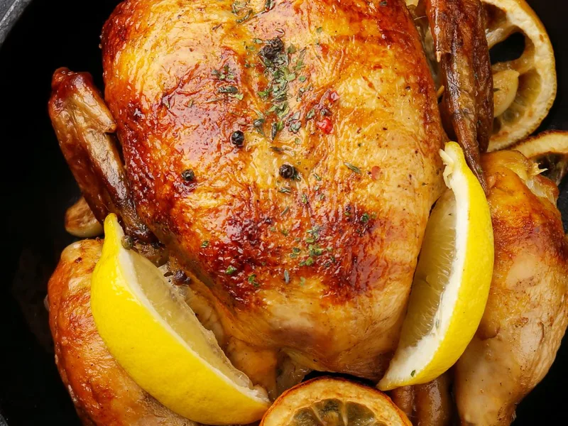Weight Watchers Meyer Lemon Roast Chicken with Shallot Pan Sauce
