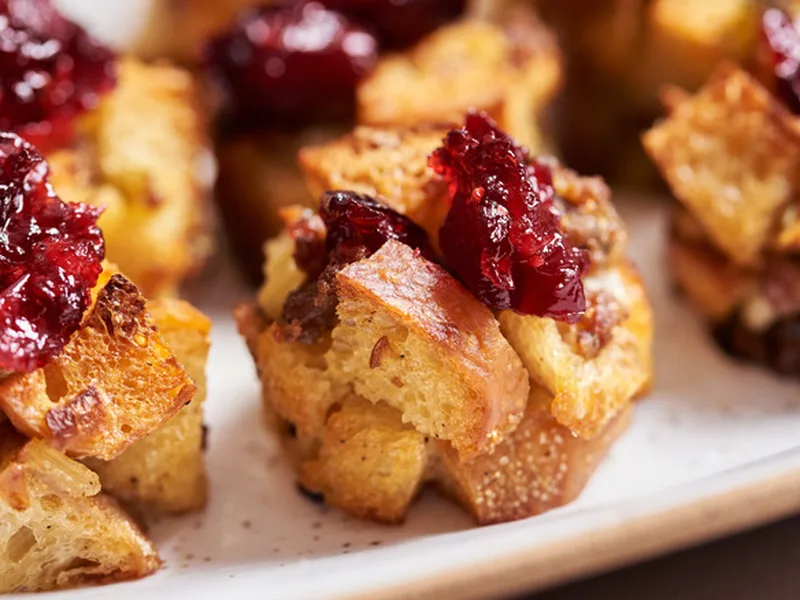Sausage-Stuffed Thanksgiving Stuffing Bites