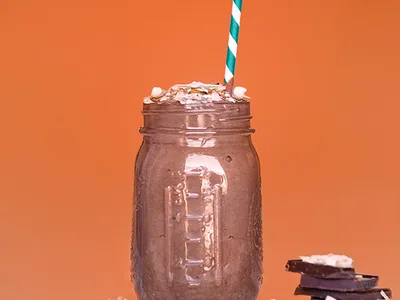 Vegan Chocolate Caramel Protein Shake