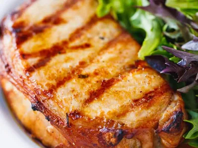 Grilled Beer Marinated Pork Chops with Cumin and Paprika