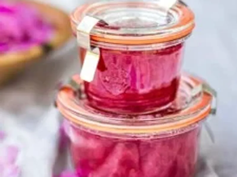 Rose Petal Jam with Fresh Lemon and Pectin