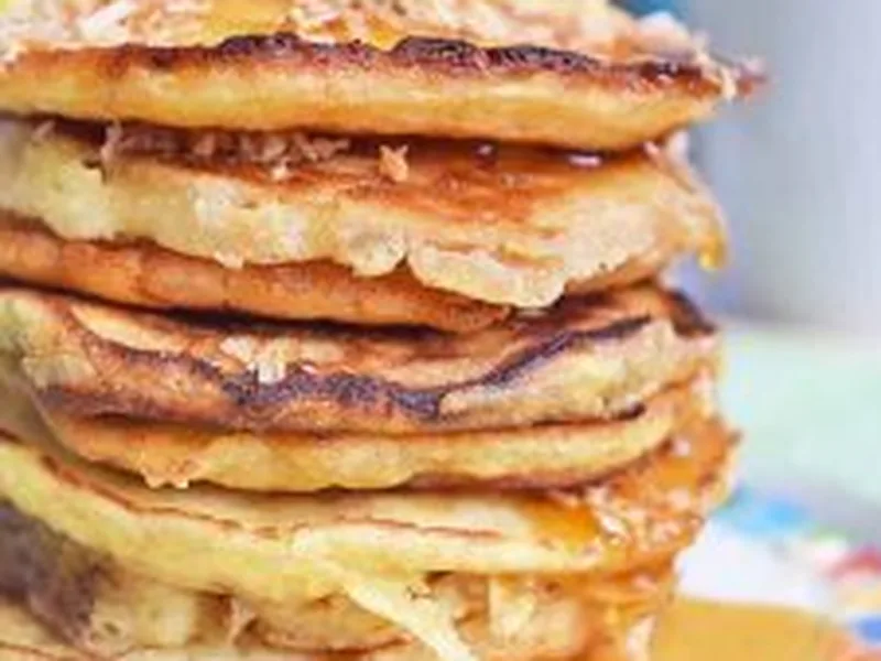Orange Coconut Silver Dollar Pancakes