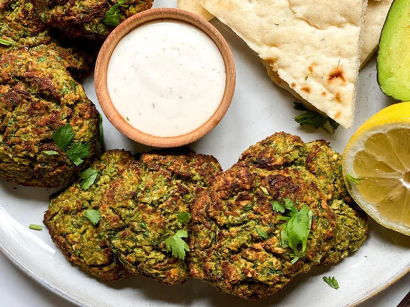 Air Fryer Falafel with Fresh Herbs and Spices
