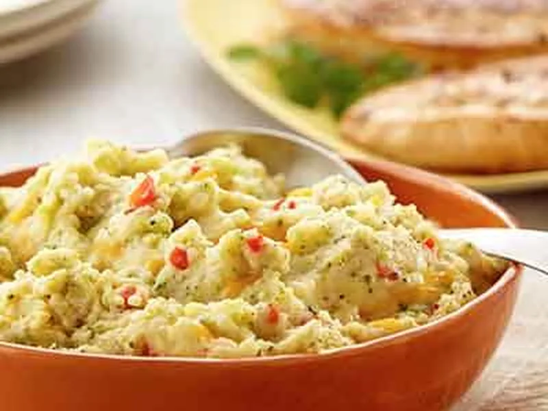 Broccoli Cheddar Mashed Potatoes with Garlic