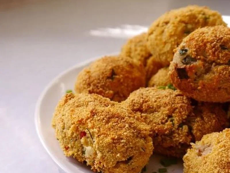 Baked Tuna Croquettes with Fresh Dill and Herbs