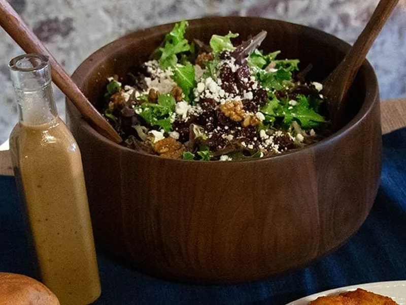 Port-Poached Cherry Salad with Balsamic Vinaigrette