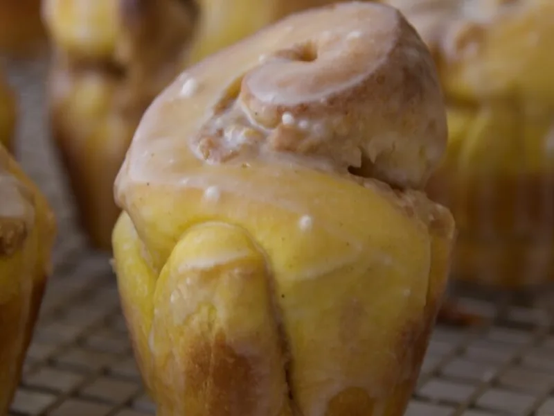 Pumpkin Cinnamon Toast Crunch Brioche Buns with Sweet Glaze