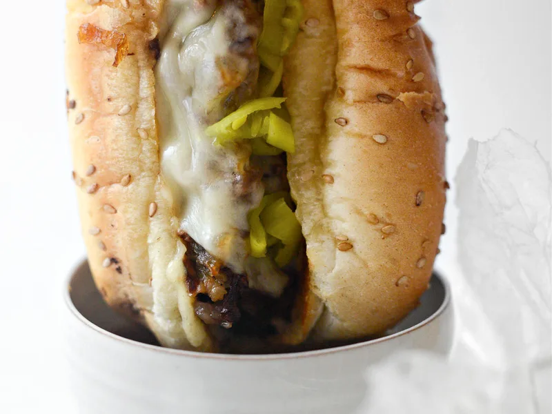 Mississippi Pot Roast Sandwich with Melted Provolone