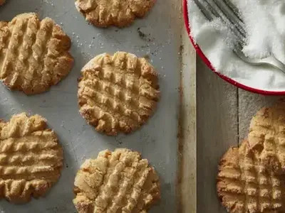 Easy Cake Mix Peanut Butter Cookies with Crisscross Pattern
