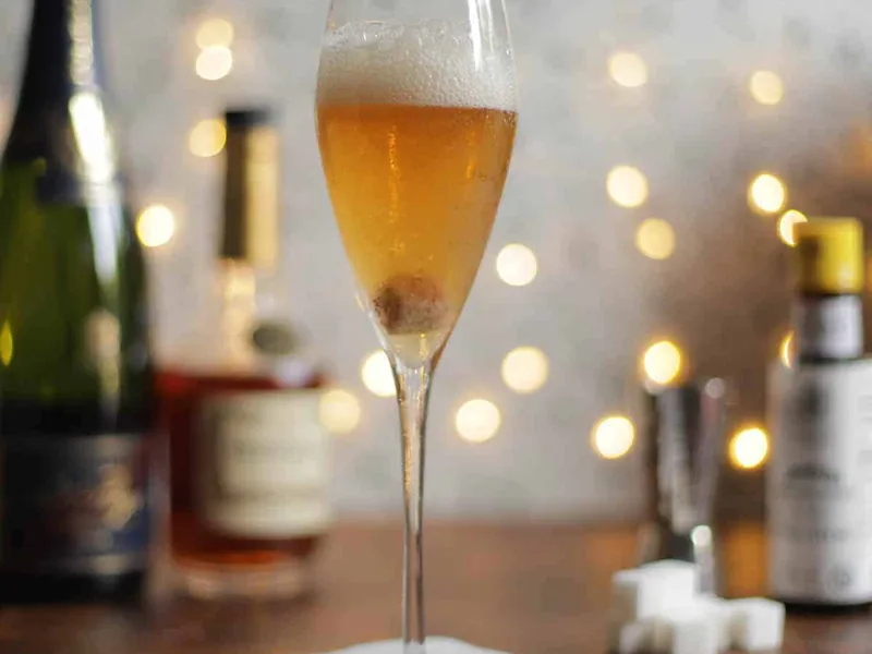 Champagne Cocktail with Cognac and Bitters