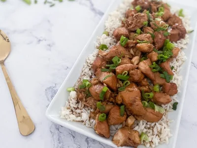 Slow Cooker Bourbon Chicken with Apple Glaze