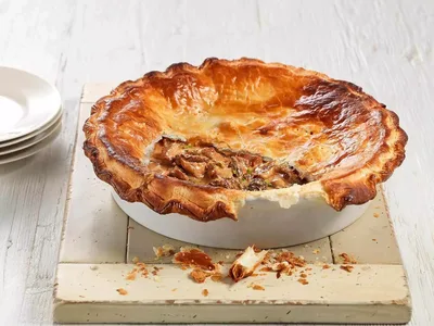 Veal and Morel Mushroom Pie with Puff Pastry