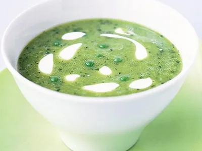 Fresh Pea and Mint Soup with Buttermilk