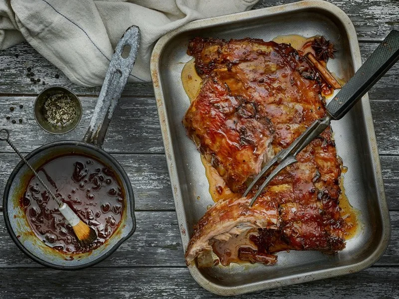 Slow-Roasted Pork Ribs with Asian Palm Sugar Caramel