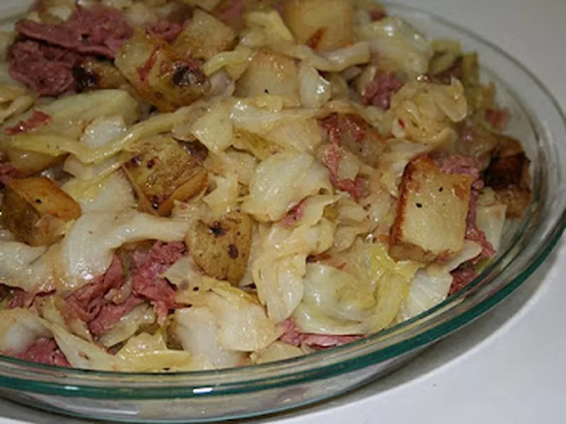 Crispy Corned Beef and Cabbage Hash with Golden Potatoes