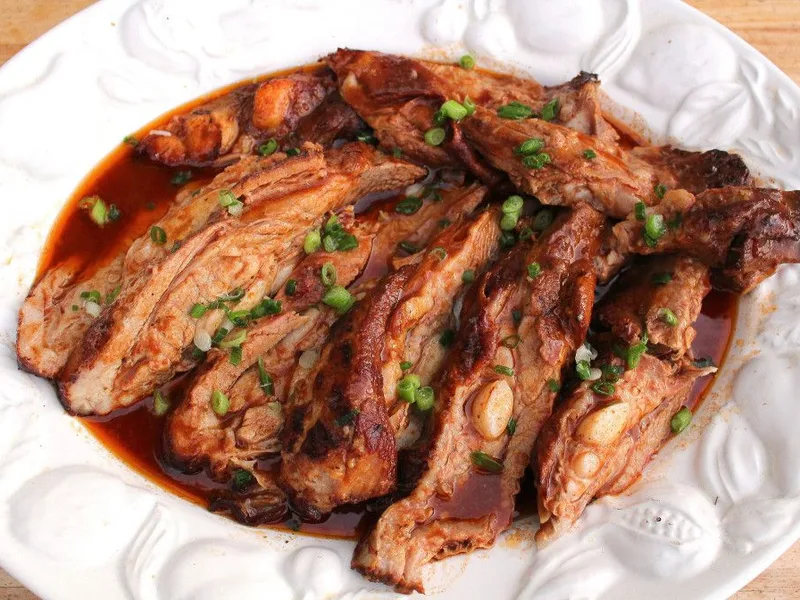 Braised Veal Breast with Red Wine and Tomato