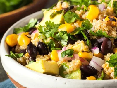 Mexican Quinoa Salad with Avocado and Beans