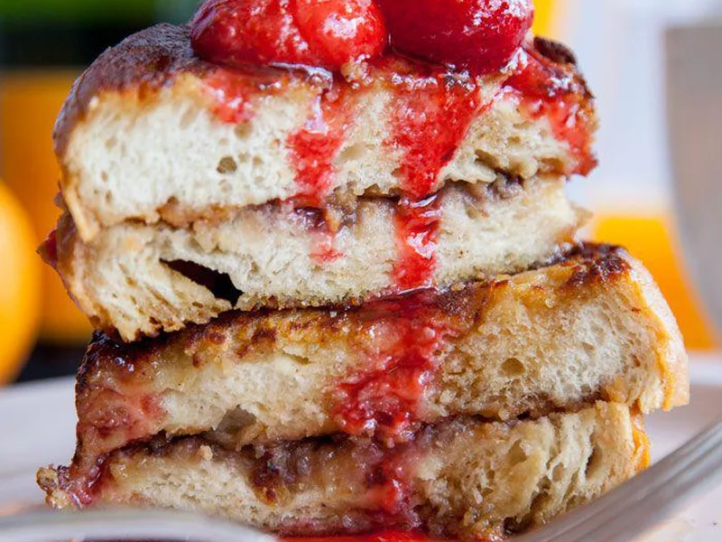 Vegan Peanut Butter Jelly French Toast