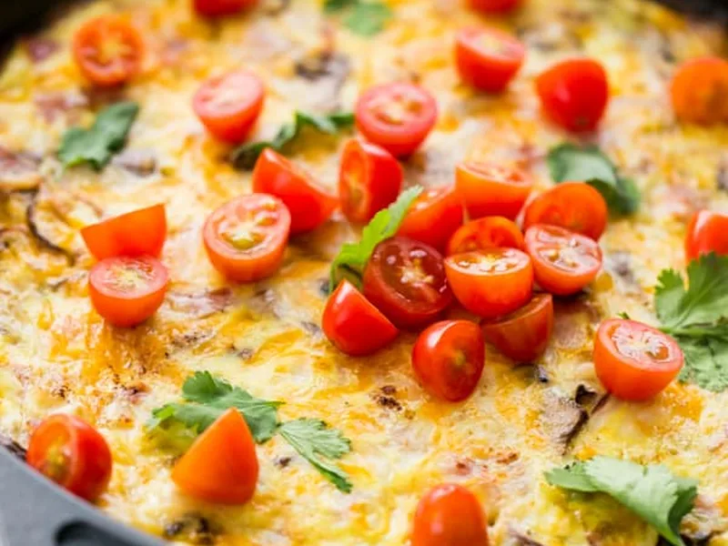 Hash Brown Breakfast Casserole with Ham and Cheese