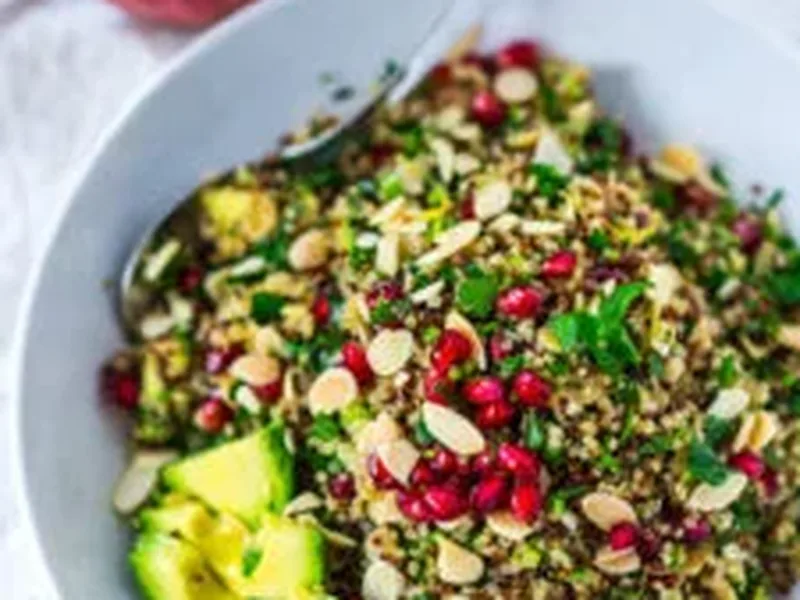 Holiday Quinoa Salad with Pomegranate and Spiced Citrus