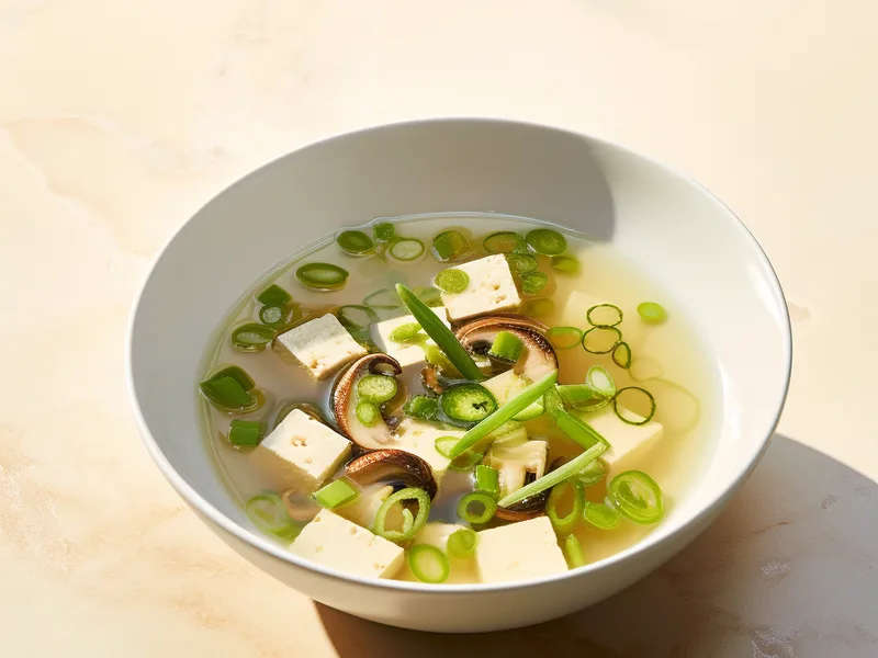 Miso Soup with Shiitake Mushrooms and Tofu