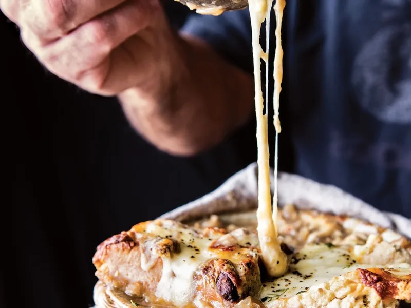 Irish French Onion Soup with Guinness and Cheddar Soda Bread