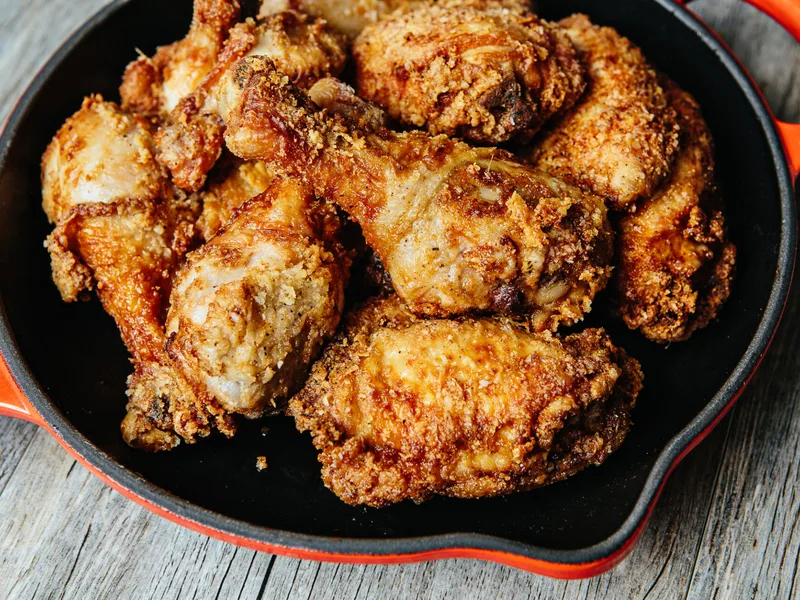 Cast-Iron Fried Chicken With Banana Pepper Aioli