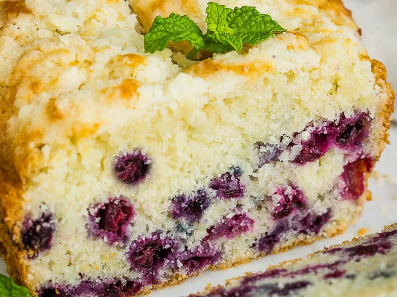 Lemon Blueberry Streusel Bread