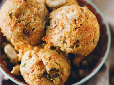 Carrot Cardamom Ice Cream with Toasted Nuts