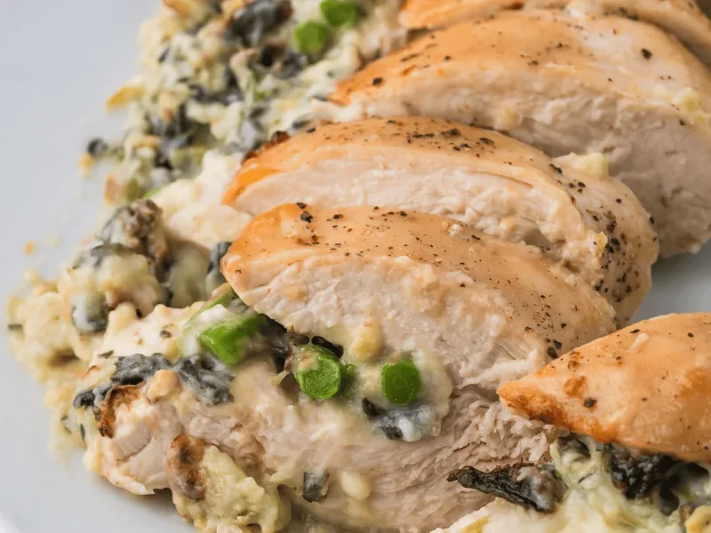 Air Fryer Stuffed Chicken Breasts with Artichoke Dip