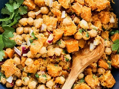Warm Butternut Squash and Chickpea Salad
