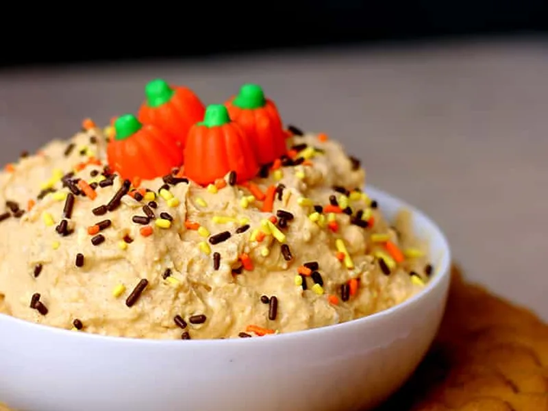 Pumpkin Spice Cheesecake Dip with Whipped Cream