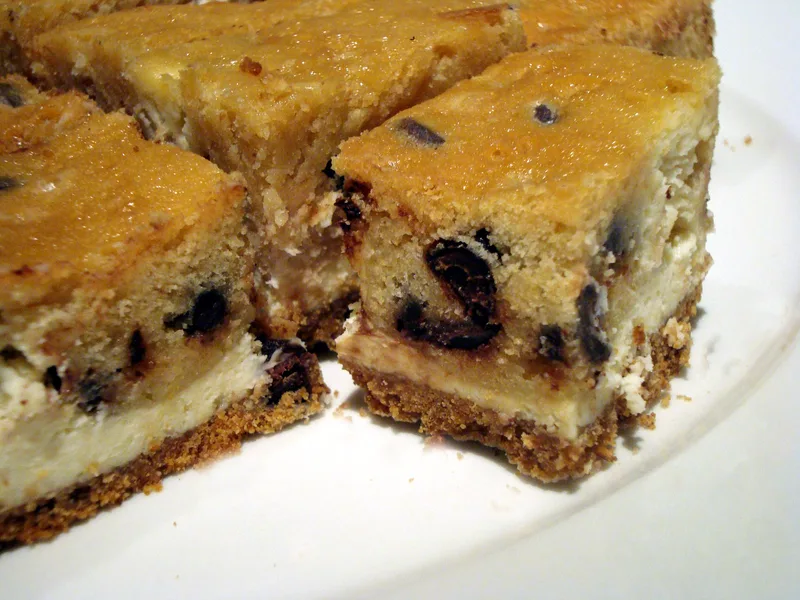 Chocolate Chip Cookie Dough Cheesecake Bars