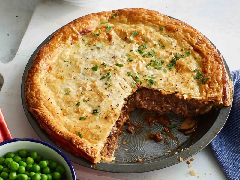 Gluten-Free Beef and Mushroom Pie with Golden Crust