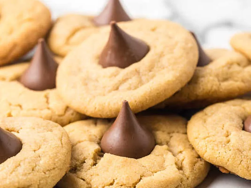 Peanut Butter Kiss Cookies with Hershey's Chocolate