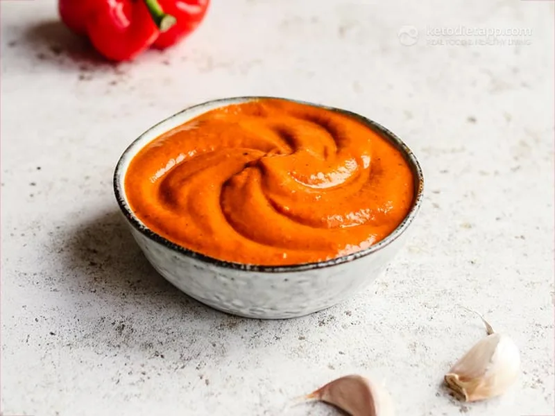 Roasted Red Pepper Eggplant Ajvar Dip