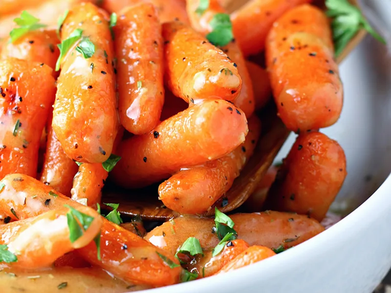 Roasted Baby Carrots with Dijon Herb Vinaigrette