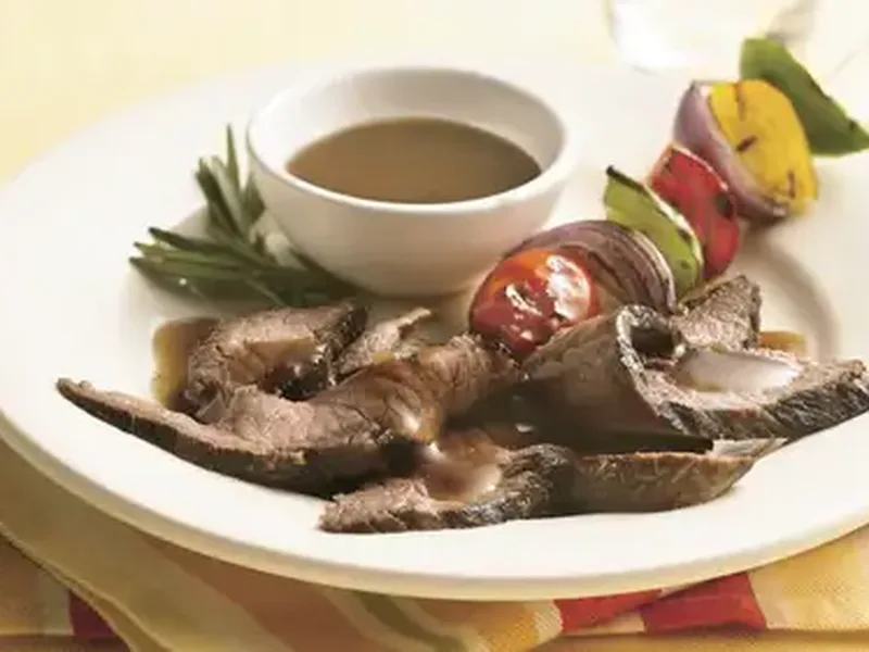 Grilled Flank Steak with Rosemary-Balsamic Glaze