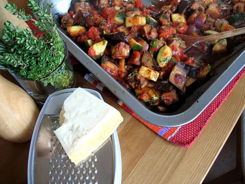 Roasted Vegetable Pasta With Fresh Herbs