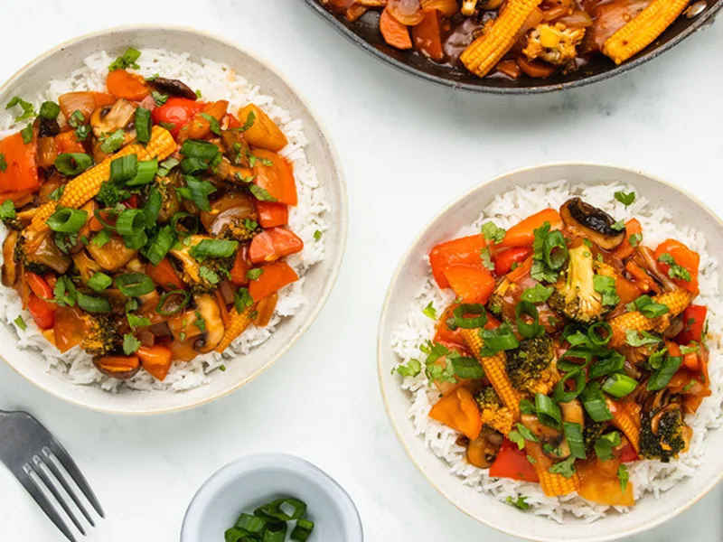Sweet and Sour Vegetable Stir-Fry with Tangy Sauce