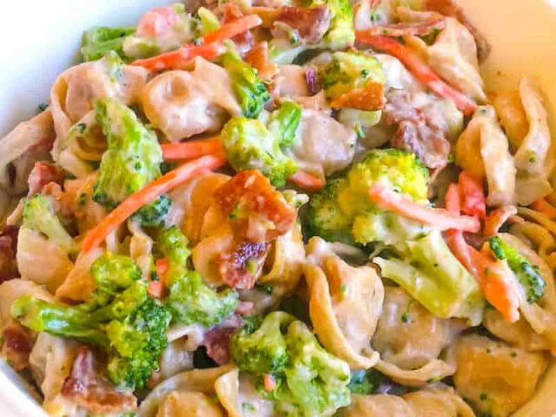 Whole Wheat Tortellini Bacon Broccoli Salad