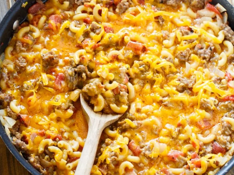 One-Pot Stovetop Italian Sausage Mac and Cheese