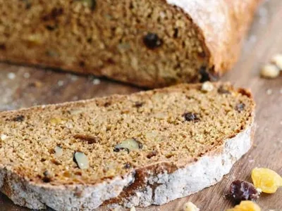 Irish Soda Bread with Guinness, Walnuts and Raisins