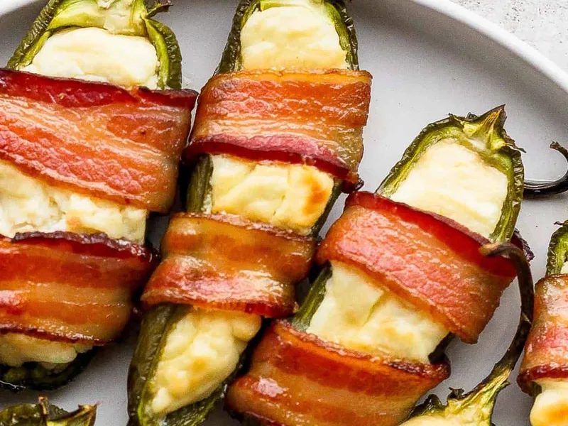 Maple Bacon-Wrapped Jalapeño Poppers with Cream Cheese