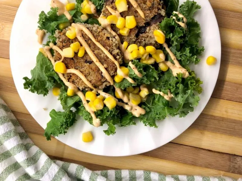 Bean and Lentil Veggie Burgers with Panko Coating
