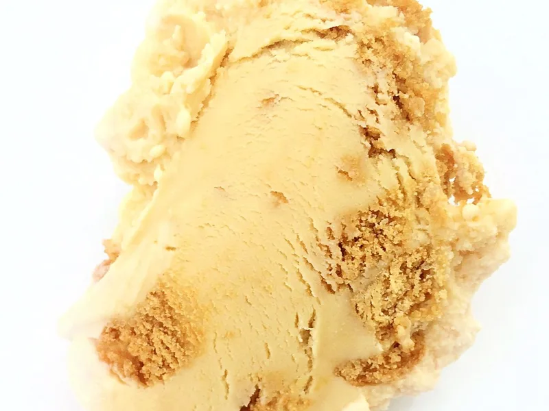 Caramel Biscoff Crunch Ice Cream with Homemade Caramel Base