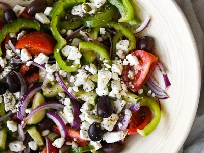 Classic Greek Village Salad (Horiatiki)