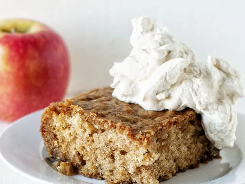Fireball Whiskey Glazed Spiced Apple Cake with Cinnamon