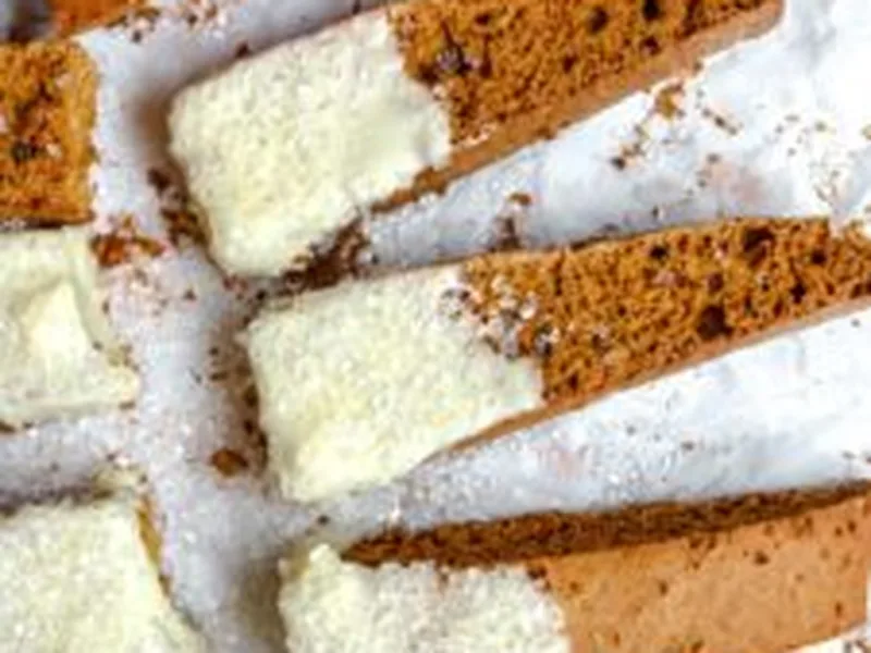 Gluten-Free Pumpkin Spice Biscotti with White Chocolate